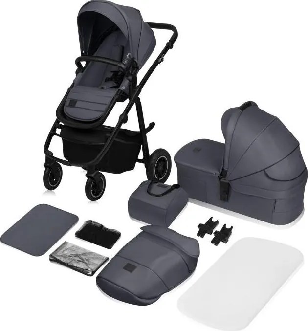Lionelo - Kombinált babakocsi 2 az 1-ben AMBER PLUS Szürke Grafit