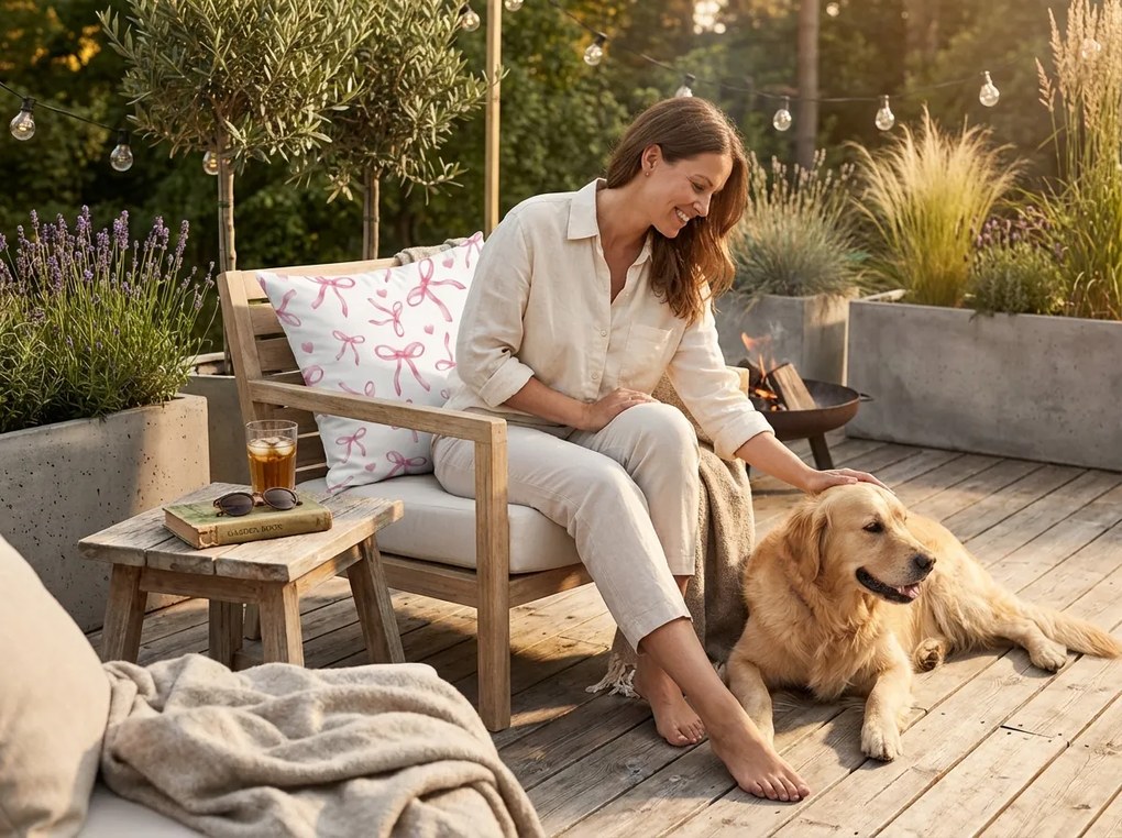 Párnahuzat PINKABELLE 45x45 cm, fehér