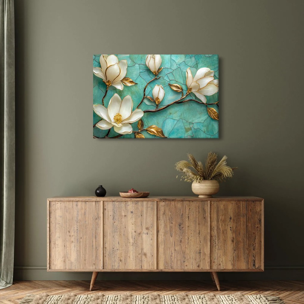 Kép - 3D magnóliák (90x60 cm)
