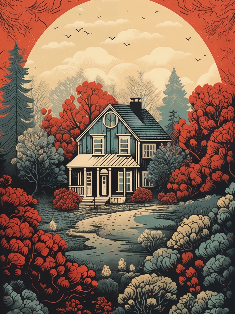 Poszter 60x80cm Idill Rusztikus