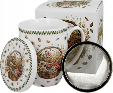 Befőzőpohár 350 ml Virágkosár dobozban 0,3 l porcelán