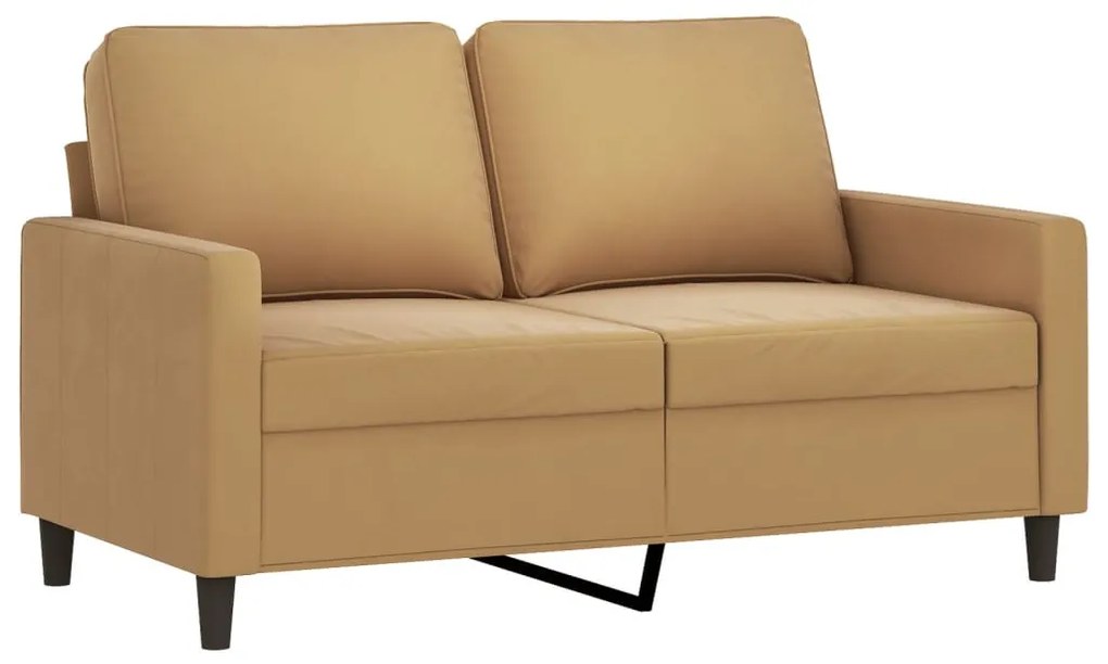 kétszemélyes barna bársony kanapé 120 cm