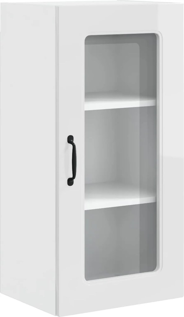 vidaXL Konyhaszekrény Kalmar Magas Fényű Fehér 40 x 31 x 80 cm Faanyag