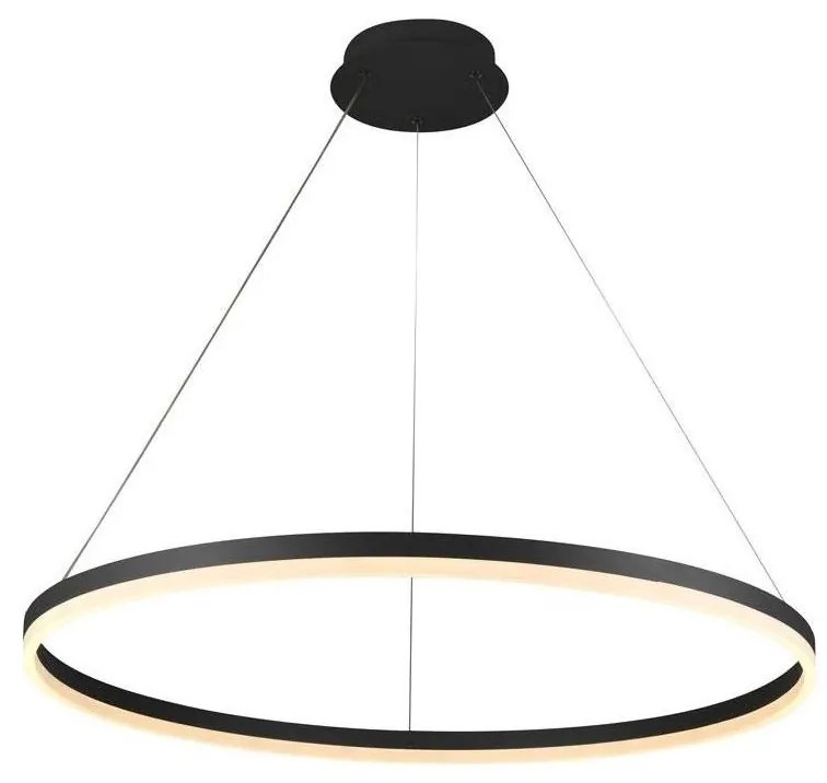 Brilagi Brilagi - LED Dimmelhető csillár zsinóron CIRCLE LED/55W/230V 3000-6500K fekete + távirányító BG1410