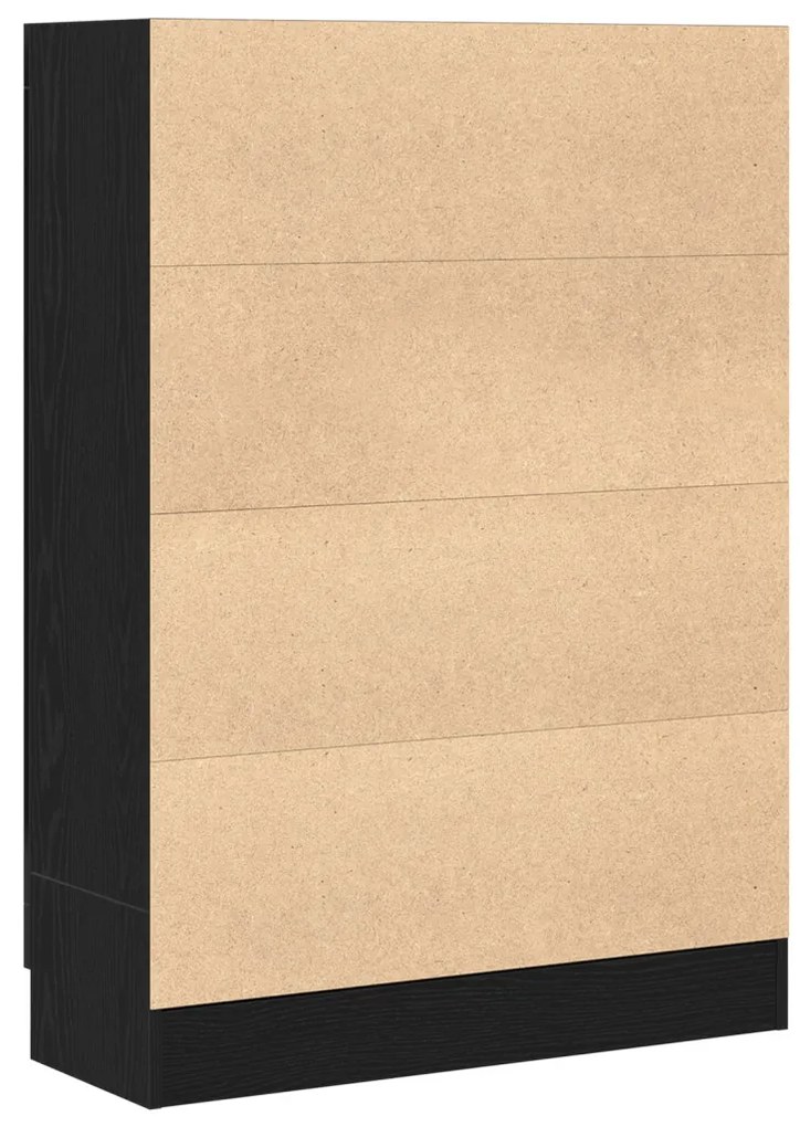 Könyvespolc Fekete Tölgy 82,5x30,5x115 cm Mérnöki Fa