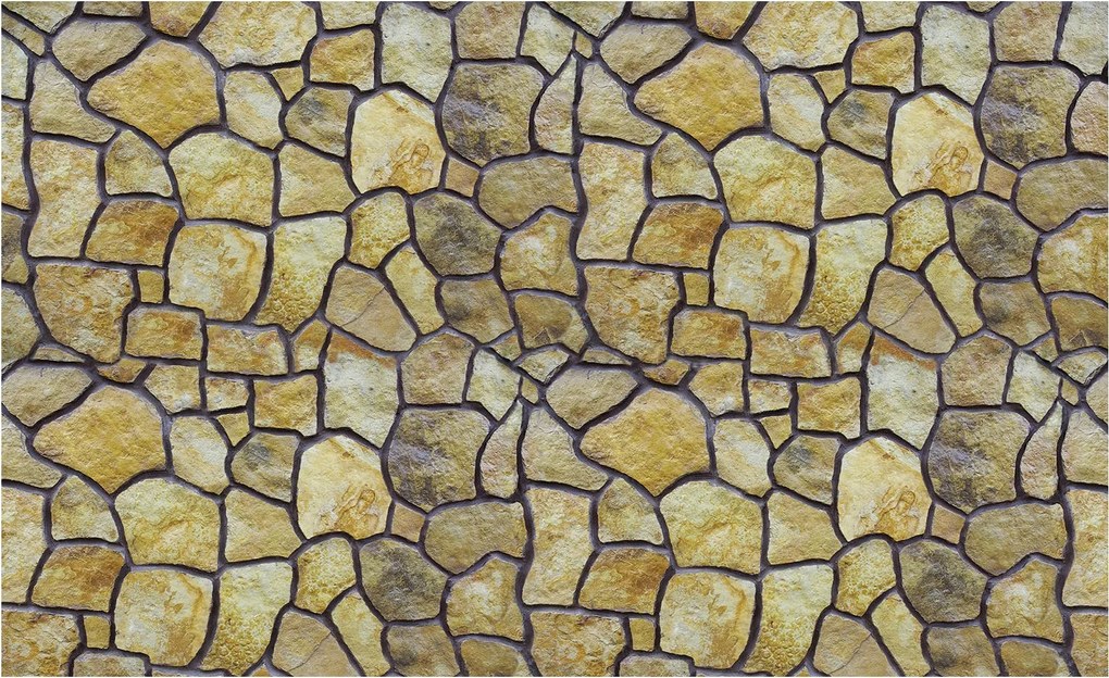 Tapéta Kő fal természetes kő bézs szürke rusztikus 208x146 +ragasztó