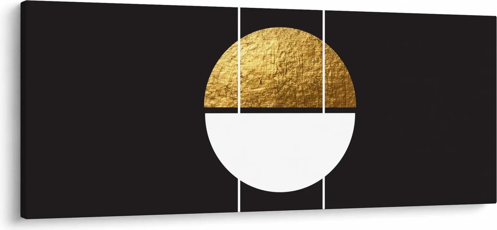Kép - Absztrakció arany és fekete N⁰1 (120x50 cm)