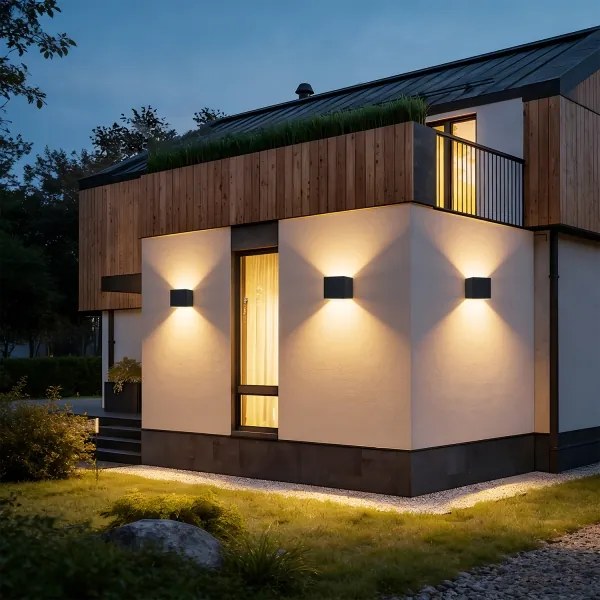 Brilagi - LED kültéri fali lámpatest DONNANI LED/5W/230V 10 cm fekete IP44