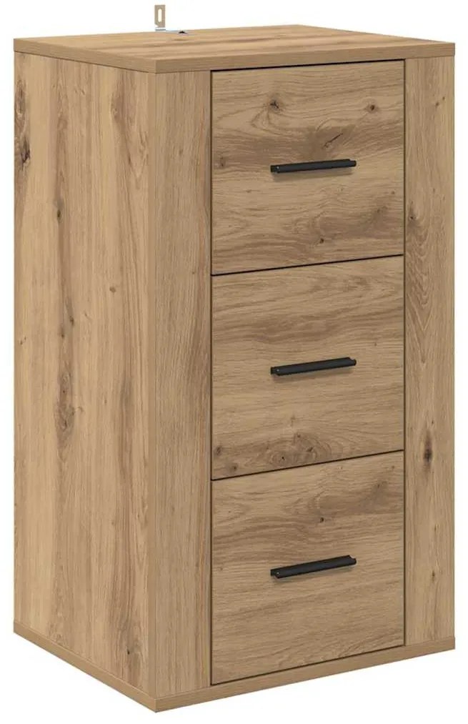 Széf fiókkal kézműves tölgy 40 x 33 x 70 cm Faanyag