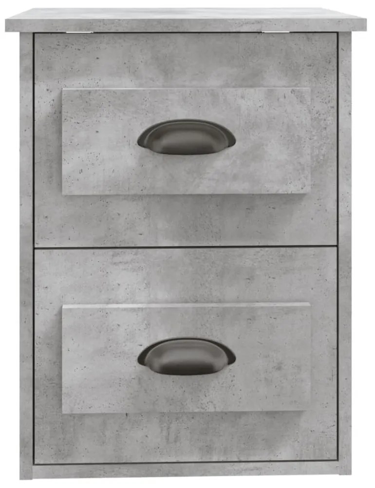 betonszürke falra szerelhető éjjeliszekrény 41,5x36x53 cm