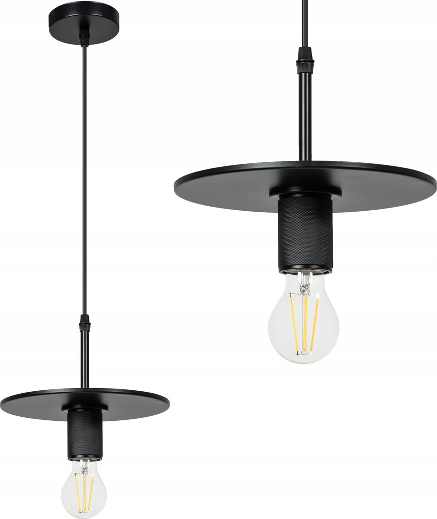 Függő Lámpa Fém Fekete Matt Modern