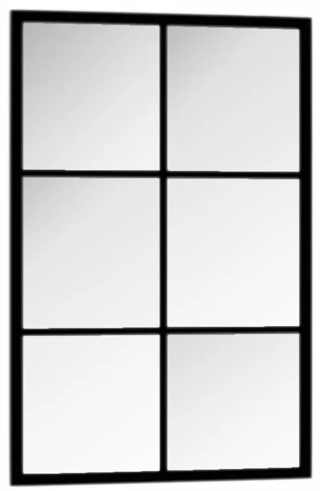 fekete fém fali tükör 60 x 40 cm