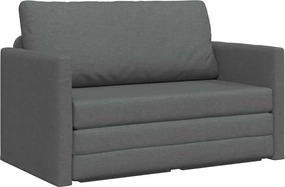 vidaXL Kanapéágy 110cm Sötétszürke szövet