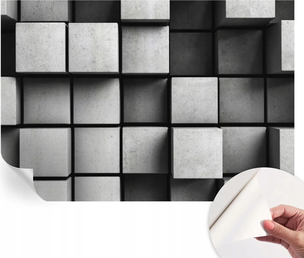 Öntapadós fotótapéta Otthoni szobába Geometrikus kockák 152x104 cm