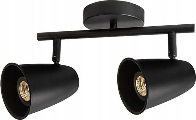 LED-es mennyezeti spotlámpa két forgatható lámpával fekete színben 1db