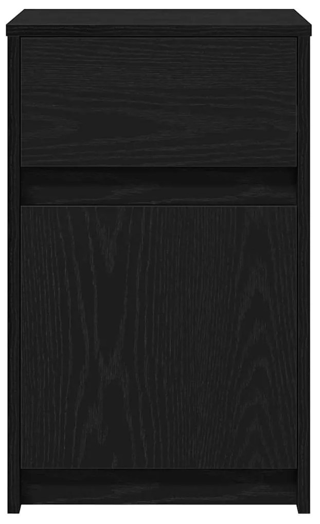 LED Éjjeli Szekrény 2 pcs Musta tammi 38 x 34 x 61 cm Faanyag