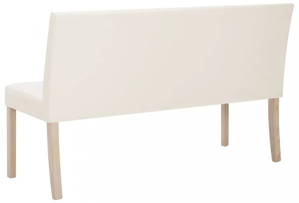 krémszínű műbőr pad 139,5 cm