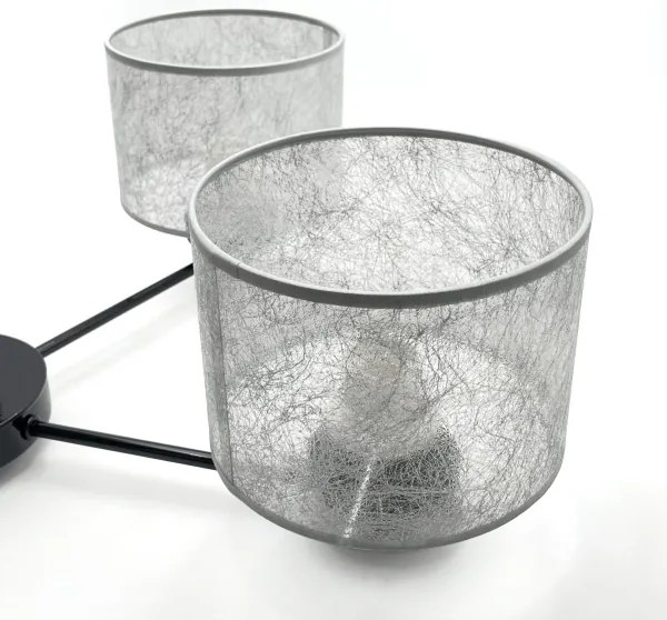 Láncos csillár ROSA 5xE27/60W/230V fekete/szürke