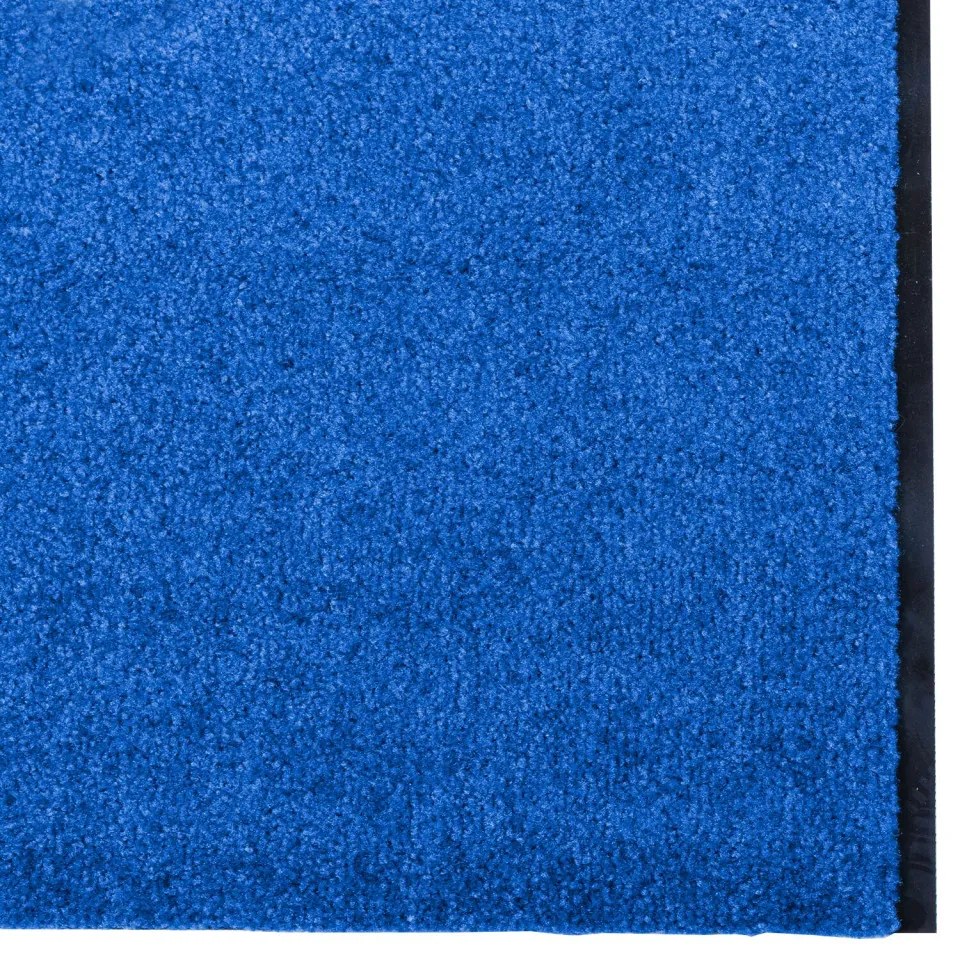 Ajtószőnyeg Kék és Fekete 120 x 350 cm Poliamid és PVC