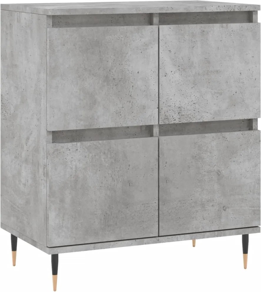 vidaXL betonszürke szerelt fa tálalószekrény 60 x 35 x 70 cm