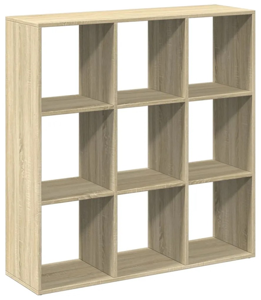 sonoma tölgy szerelt fa elválasztó könyvespolc 102x29x103,5 cm