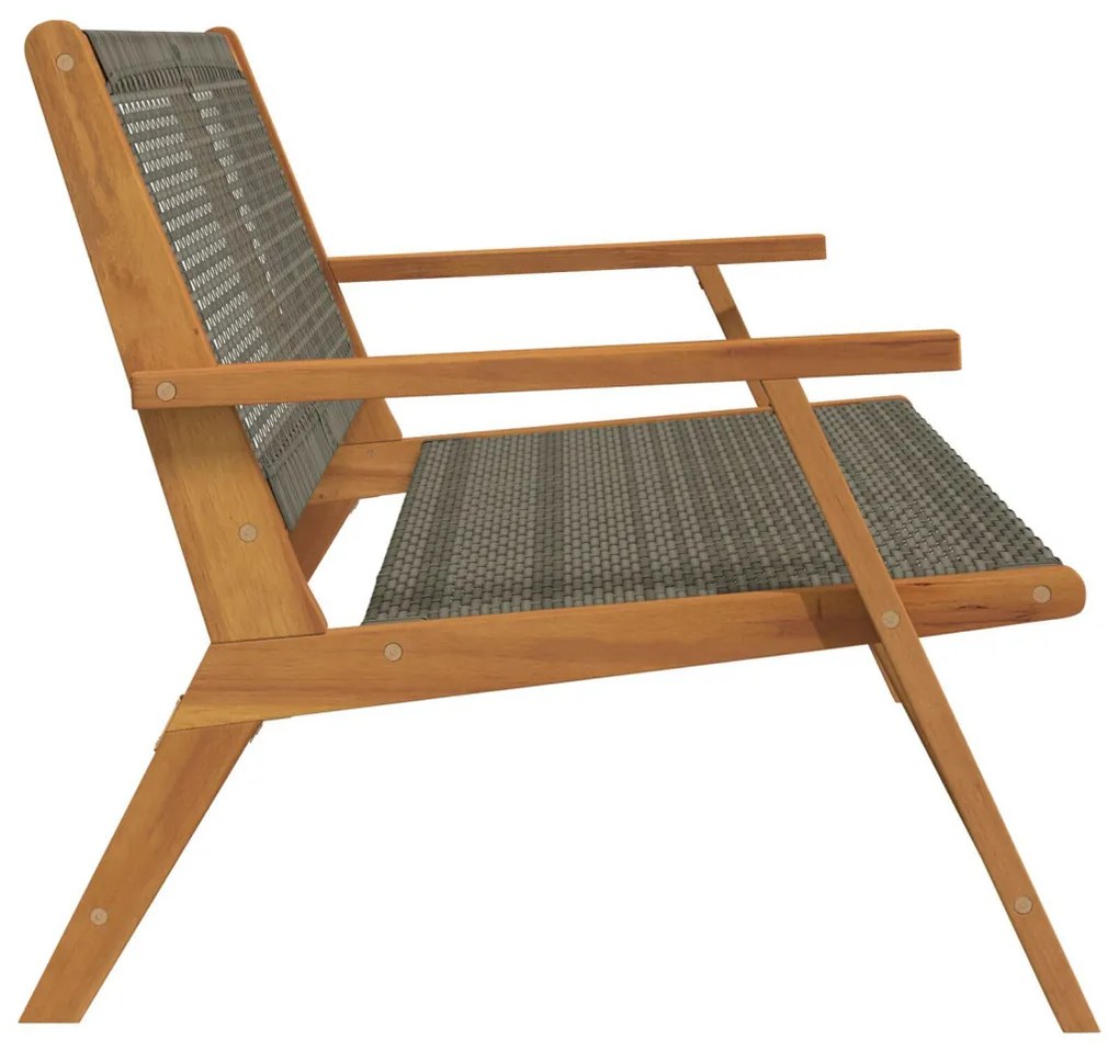 Kerti pad Szürke 122x76x73.5 cm Tömör akácfa