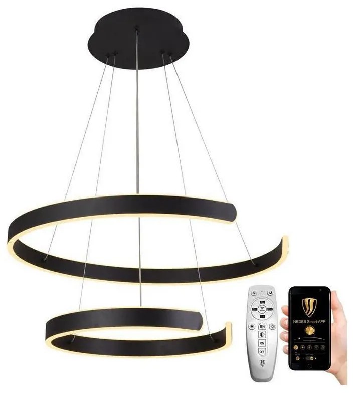 NEDES LED Dimmelhető csillár zsinóron LED/120W/230V 3000-6500K + távirányító ND3483