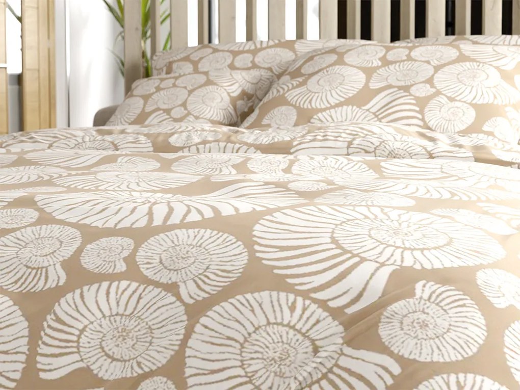 Mikroszálas ágyneműhuzat SNAIL SHELL barna Ágyneműhuzat mérete: 2 db 70 x 90 cm | 200 x 220 cm