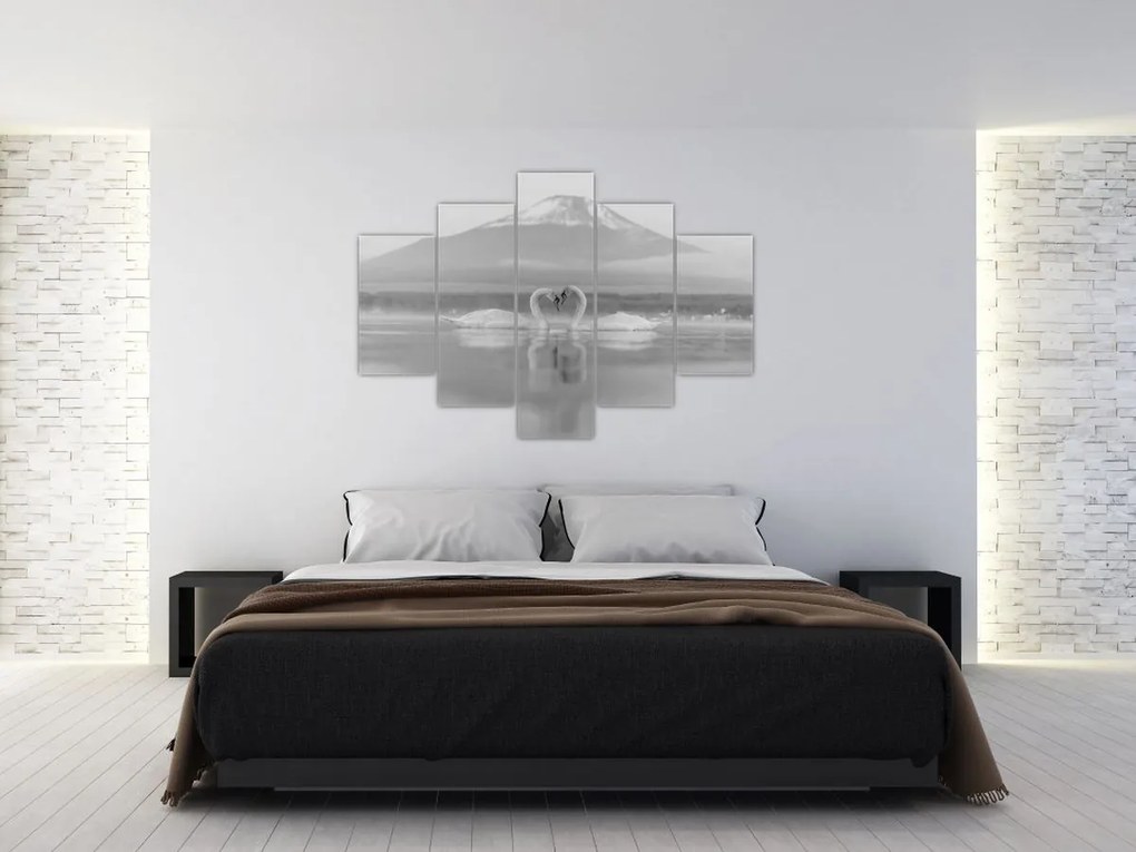 Kép - Szerelmes hattyúk (150x105 cm)