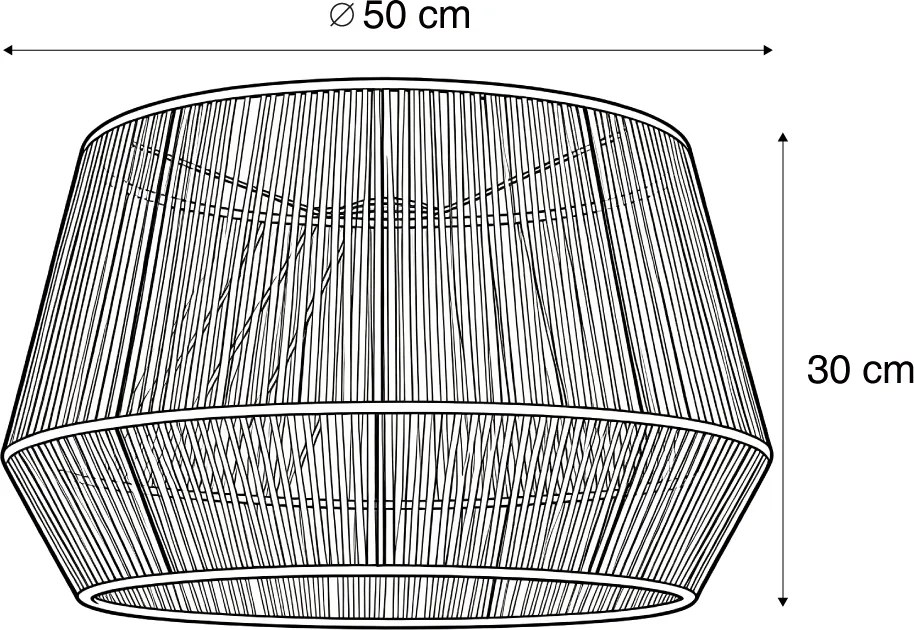 Japandi lámpaernyő bézs papírkötéllel 50/50/30 - Bullet