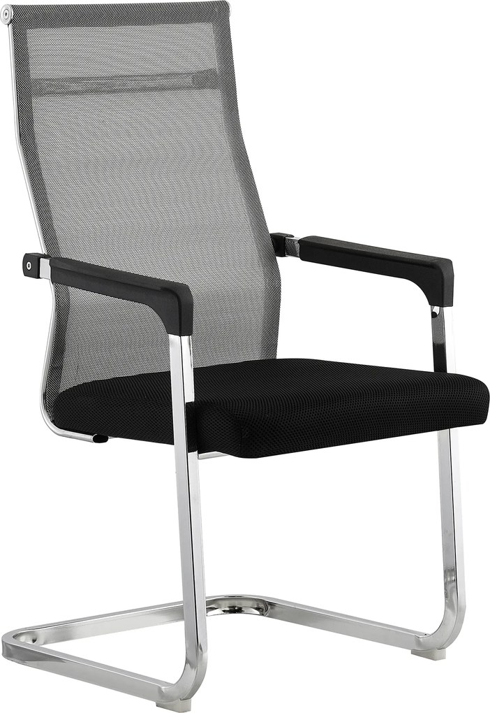 Konferencia szék, szürke/fekete, RIMALA NEW