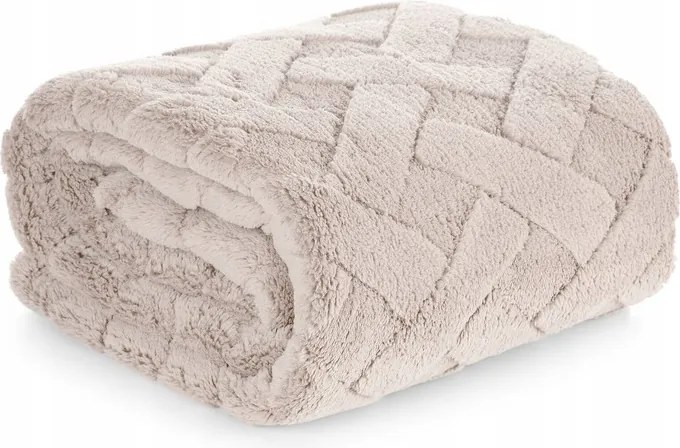Mikroszálas takaró puha meleg bolyhos Caro 170x210 bézs