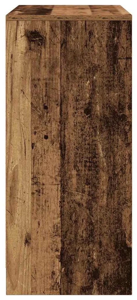 antik fa színű szerelt fa cipőszekrény 57x34x76 cm