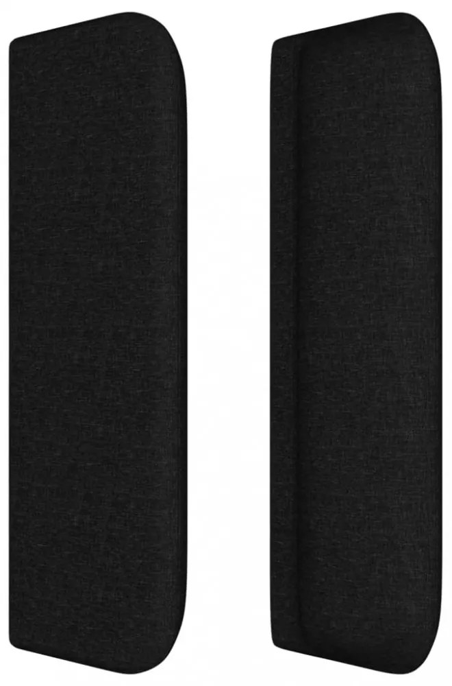 fekete szövet fejtámla szárnyakkal 103x16x78/88 cm