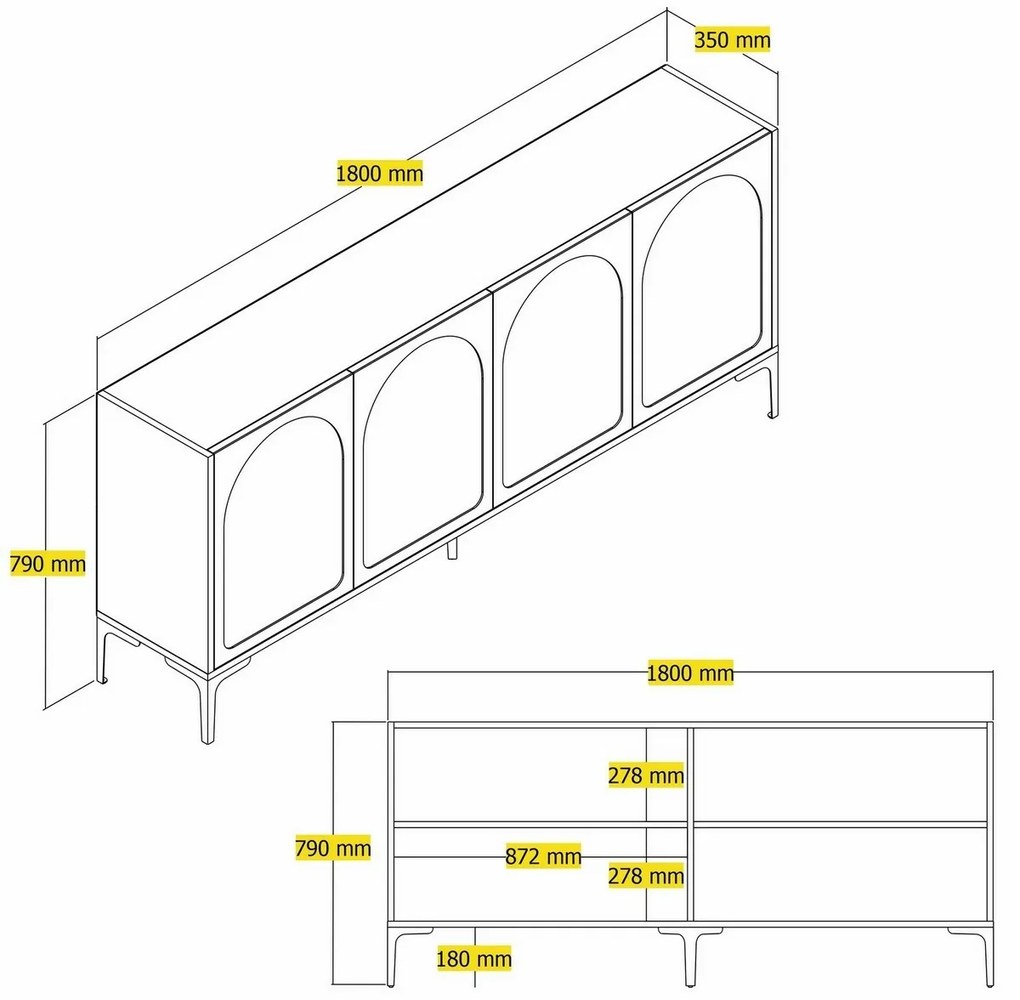Lyon Brown and Black szekrény