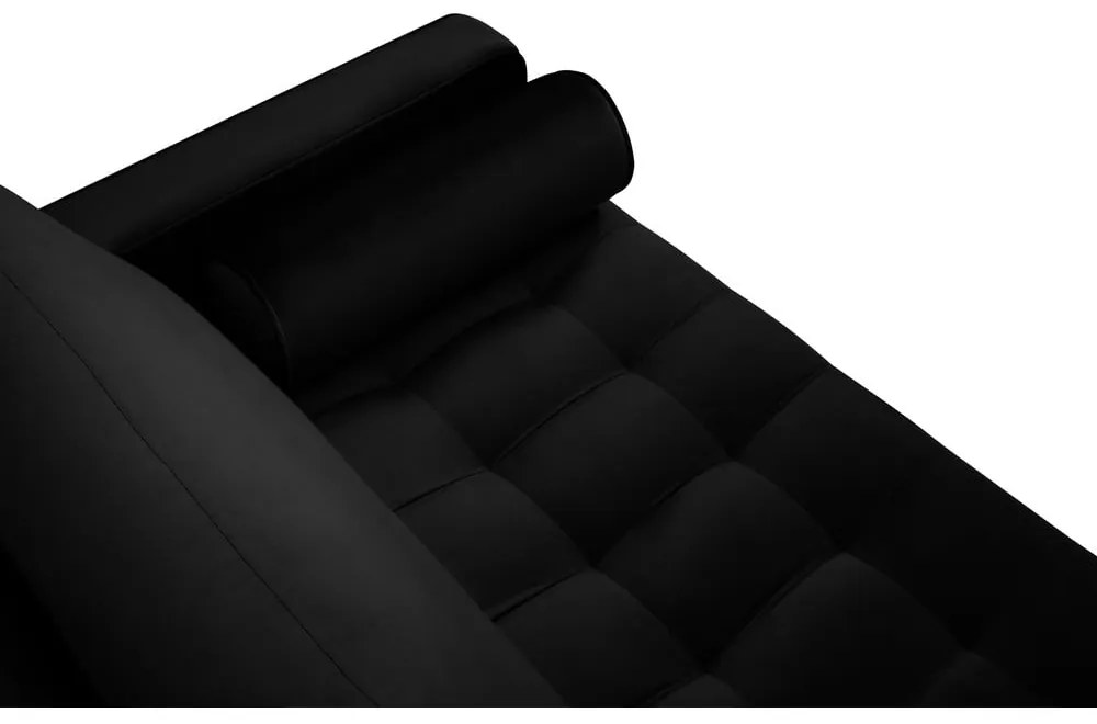 Santo fekete bársonykanapé, 174 cm - Milo Casa