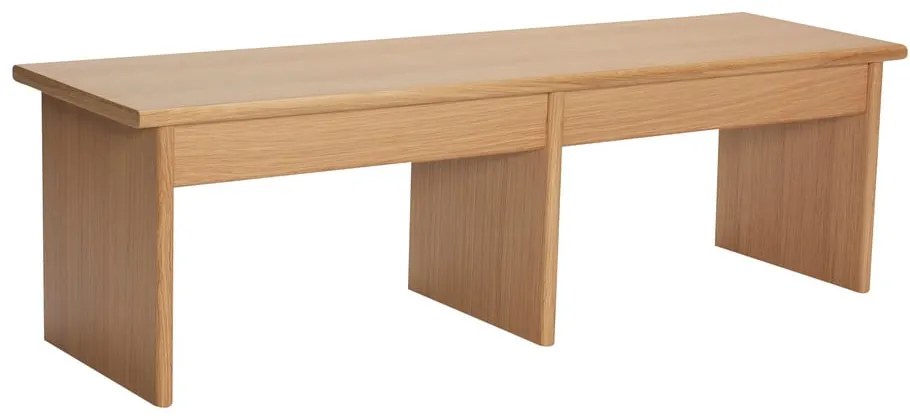 Natúr színű TV-állvány tölgyfa dekorral 99x30 cm Doppio – Hübsch