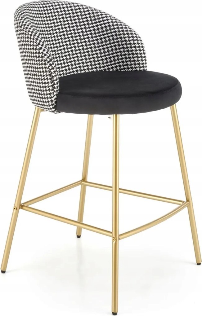 Hoker, bárszék, bárszék konyhai arany pepita váz H113