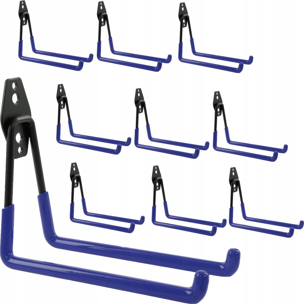 10x Fali kampó egyenes 19cm szerszámok garázs kerti felszerelés 25kg létra