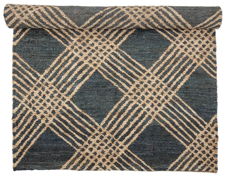 Antracitszürke juta szőnyeg 150x245 cm Cat – Bloomingville