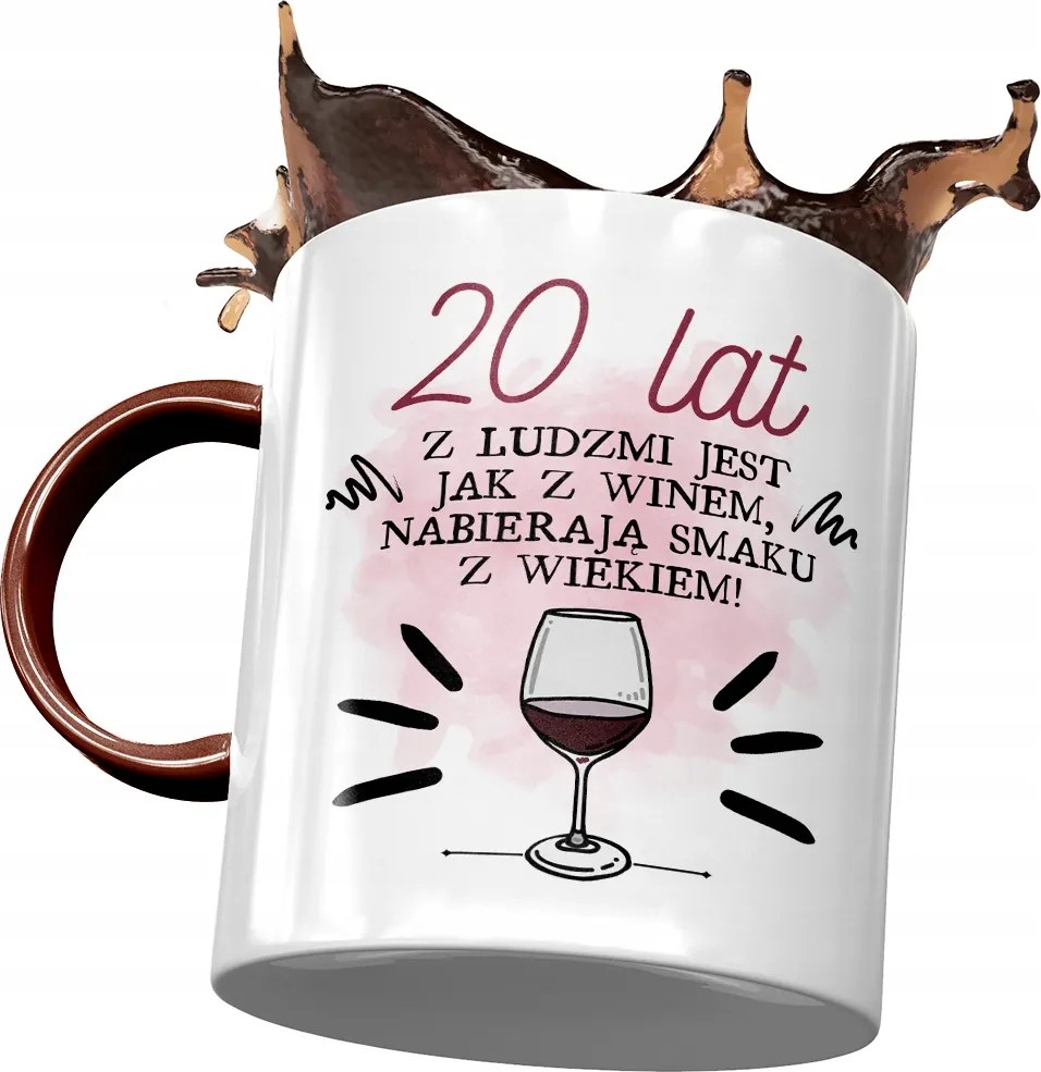 Bordó Bögre Születésnapra 20 20. 20. Ajándék Nyomtatott Fotóval