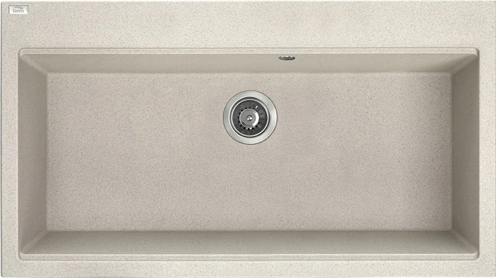 Tau mosogató, bézs, 1-medencés, Space Saving szifonnal