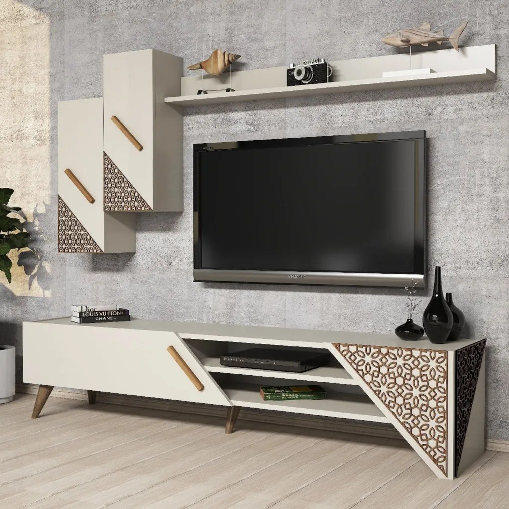 Beril TV-állvány, krém, 180 cm – TR845HCT3003