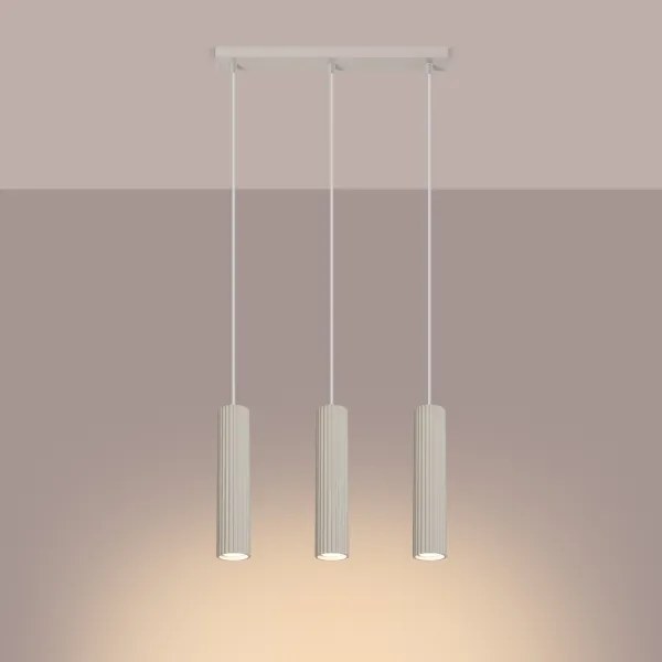 Sollux SL.1594 - Csillár zsinóron KARBON 3xGU10/10W/230V krémes