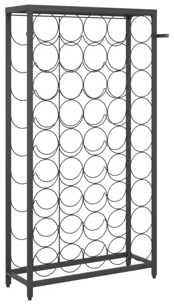 fekete kovácsoltvas bortartó 45 palackhoz 54 x 18 x 100 cm