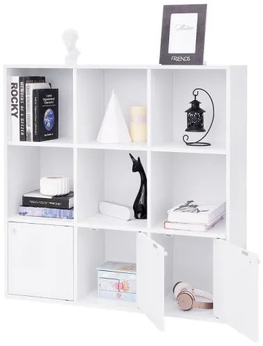 DOVARO fehér könyvespolc