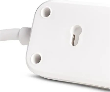 Elosztósor, 4 aljzat, 1,5 m, USB, kapcsolóval, ENTAC, fehér (ENTEL4K2U)