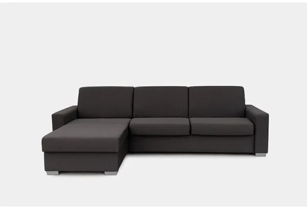 Ágyazható sarokkanapé tárolóval, L alakú, LEKA lv., barna