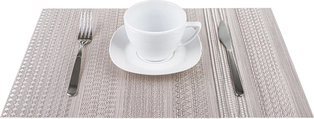 Asztali alátét 30x45 Boho ezüst tányéralátét