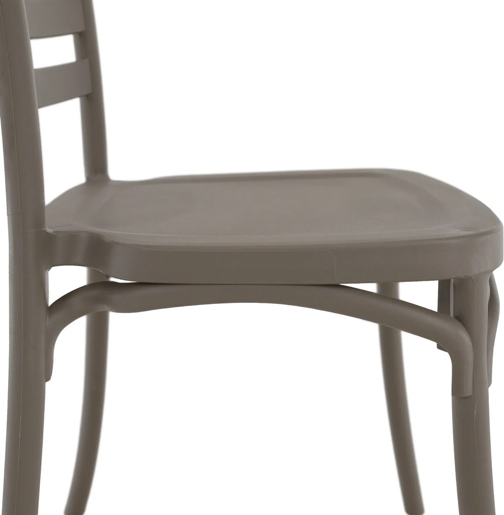 Rakásolható szék, szürkésbarna taupe, SAVITO